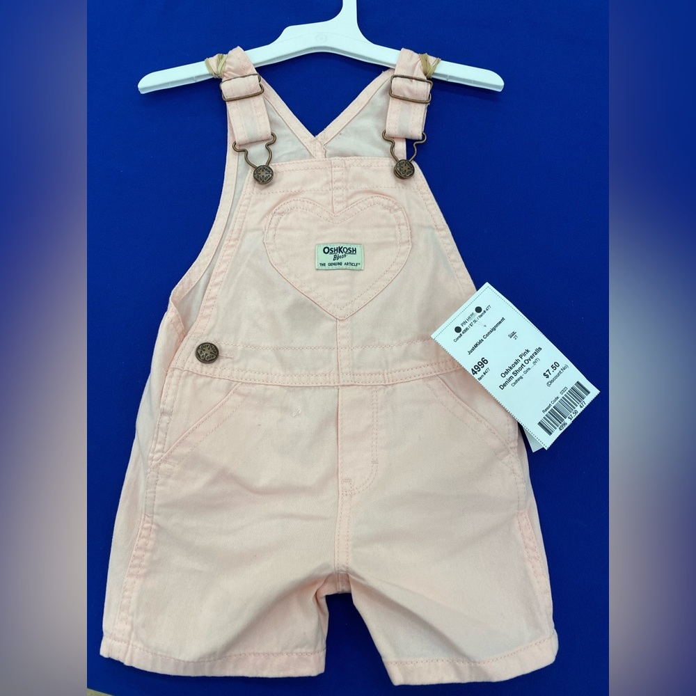 COPY - NWT- Pink Oshkosh Short Overalls